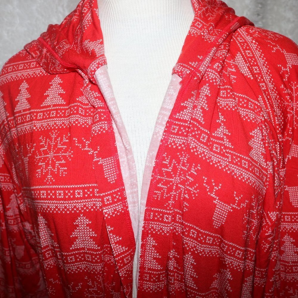 MeUndies unisex long hooded Christmas print robe size XL/2XL - NWOT - LAST ONE!! - Picture 2 of 6
